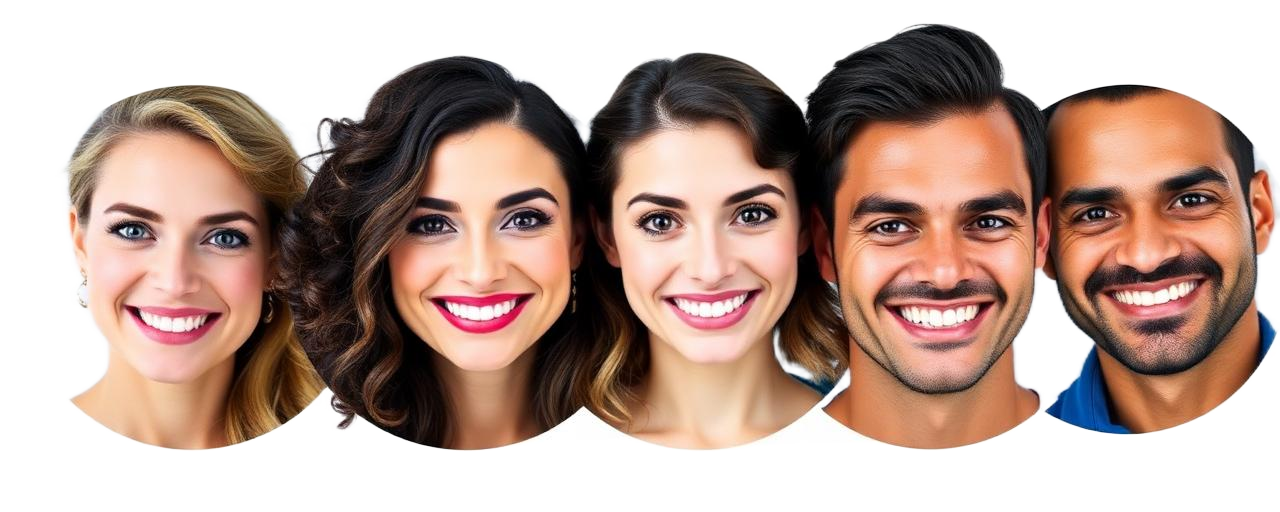 Fotos de cinco alunos satisfeitos do Kit Agenda Cheia