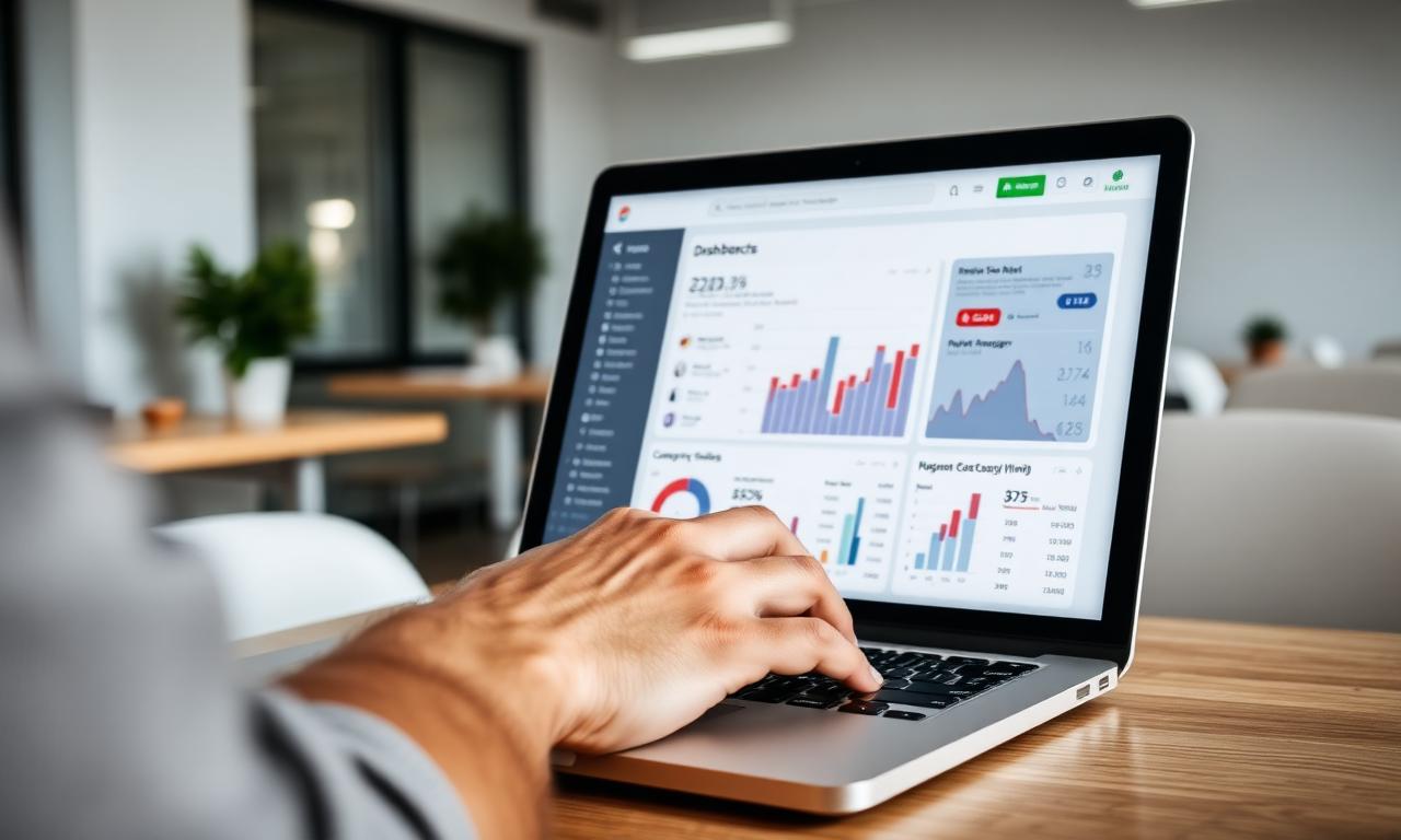 Gerenciador de anúncios do Meta Ads aberto em um notebook